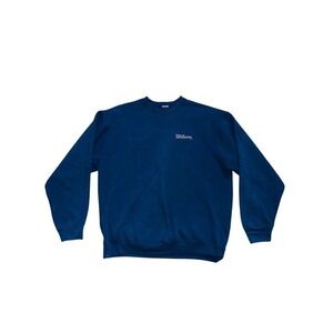 Vintage Wilson Men's 2XL Blue Crewneck Sweatshirt Long Sleeve Retro no tags rare